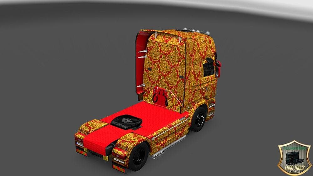 SCANIA STREAMLINE KHOKHLOMA SKIN V2.0 screenshot 3