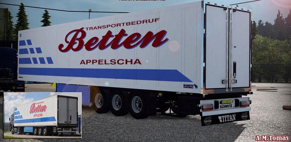 SCHMITZ BETTEN TRAILER – Trailers mod for Euro Truck Simulator 2