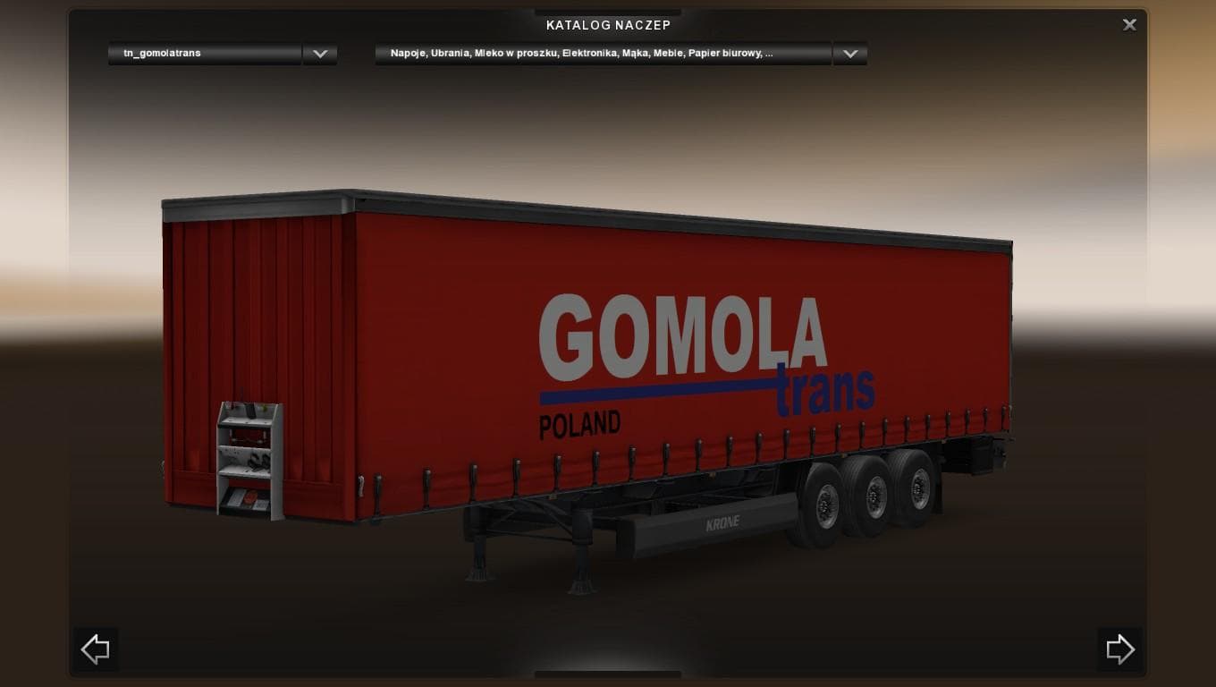 SEMITRAILER KRONE GOMOLA TRANS 1.20.1 – Trailers mod for Euro Truck Simulator 2