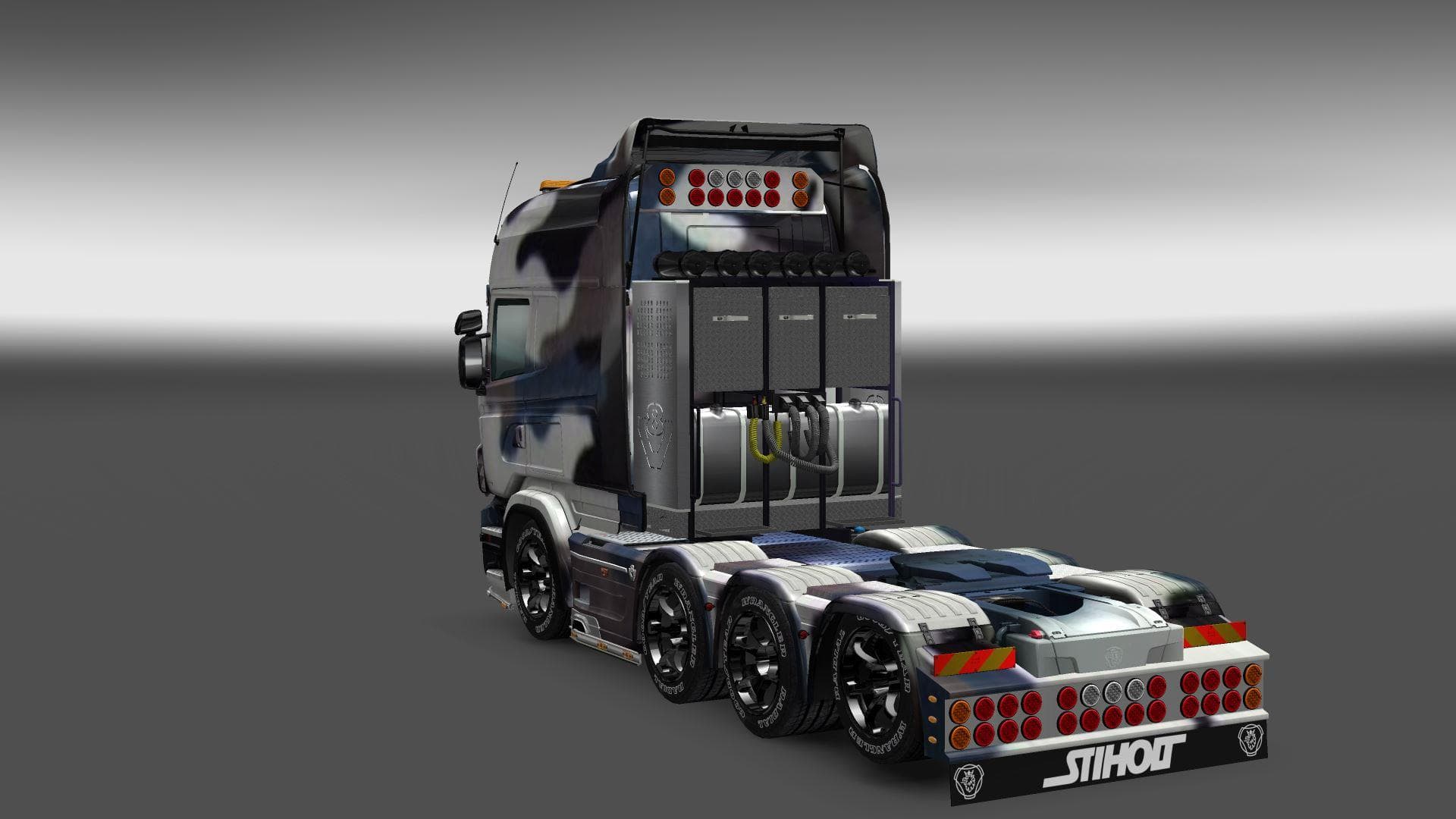 SIMPLE SNOW CAMOUFLAGE SKIN FOR THE SCANIA RJL screenshot 3