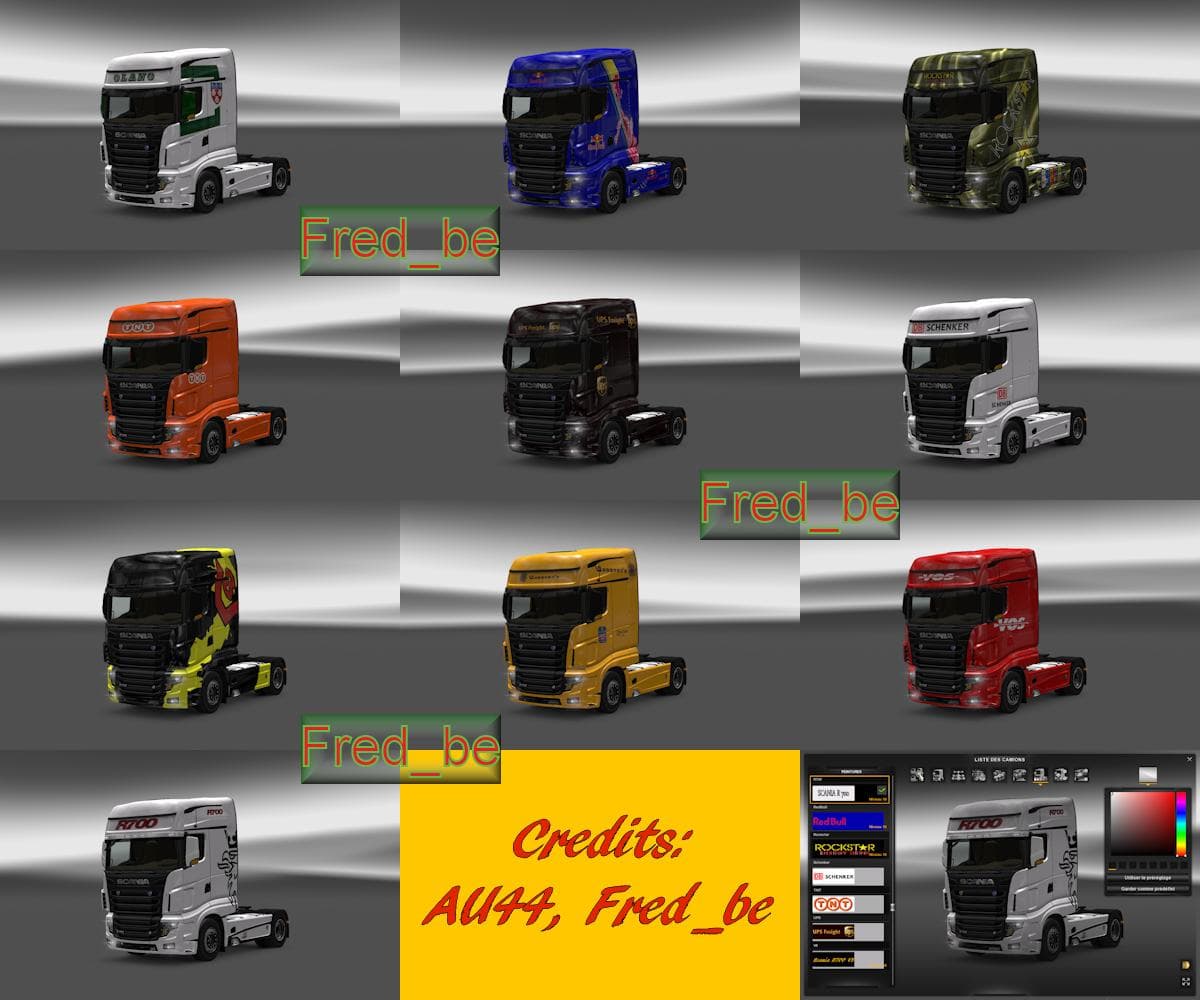 SKIN PACK SCANIA R700 V1.20 screenshot 3