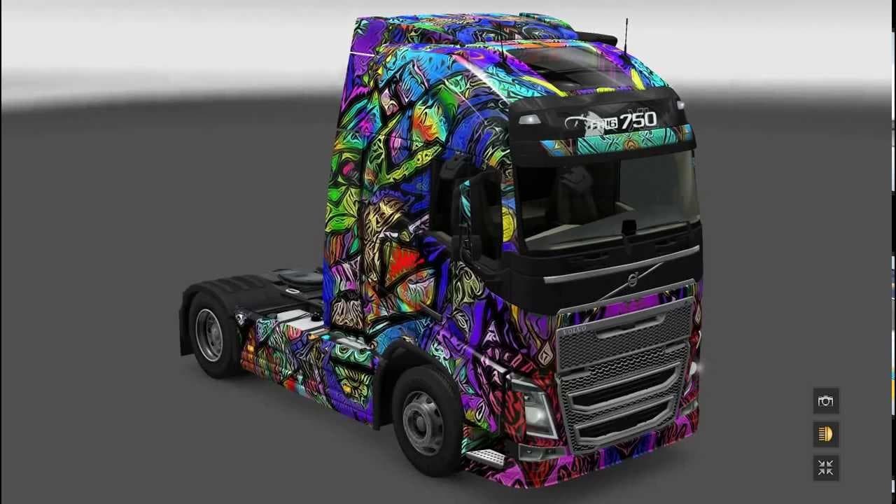 Skin Pack|Psychedelic – Skins mod for Euro Truck Simulator 2