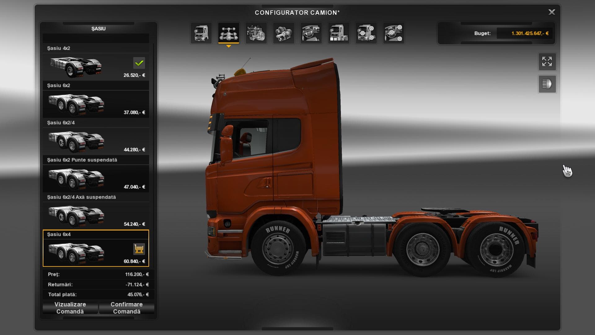 Steering fix for heavy loads 6×2, 6×4 chassis – parts screenshot 2