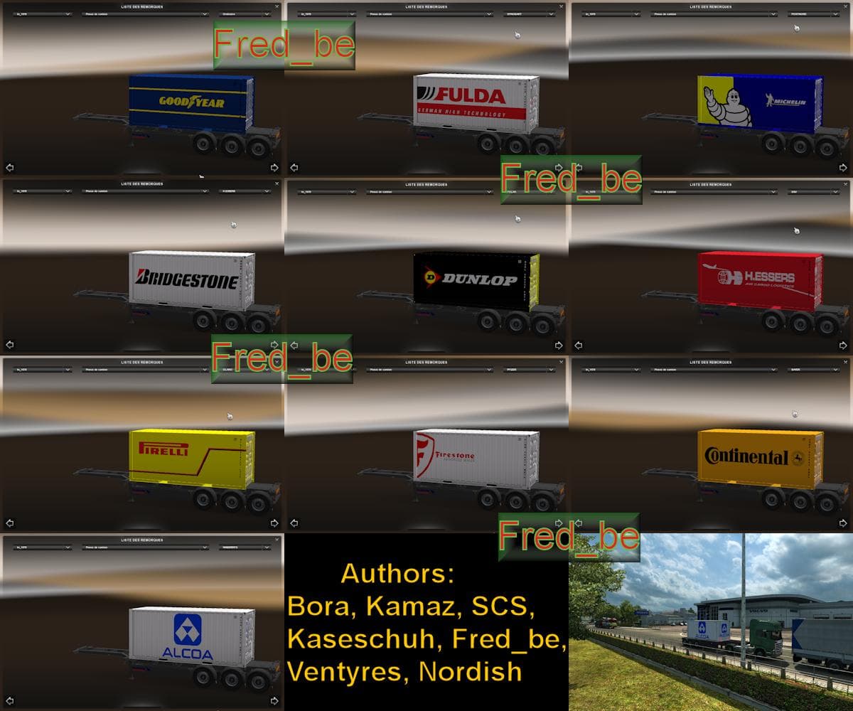 TRAILER PACK CONTAINER 20FT – Trailers mod for Euro Truck Simulator 2