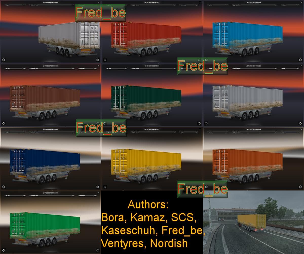 TRAILER PACK CONTAINER 45FT DIRTY – Trailers mod for Euro Truck Simulator 2