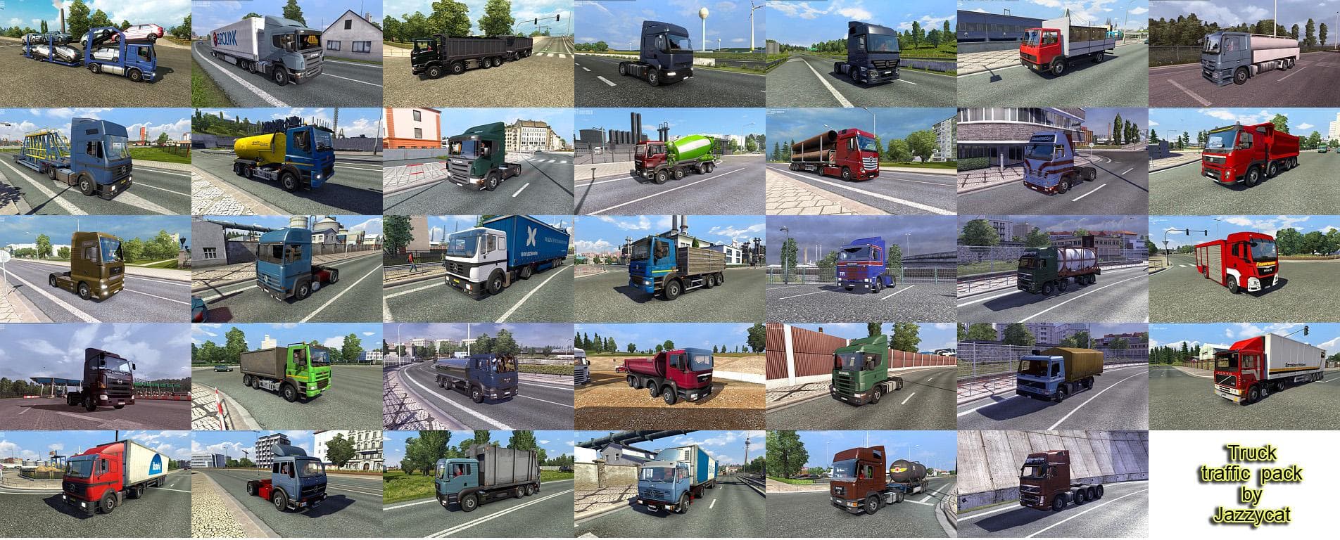 Truck Traffic Pack by Jazzycat – Other mod for Euro Truck Simulator 2