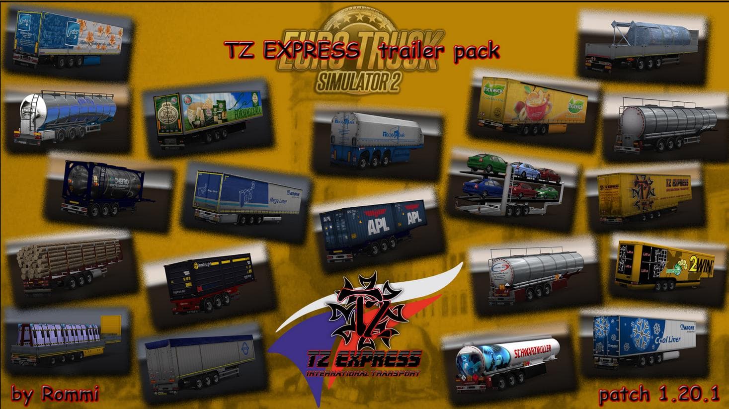 TZ Trailers Pack for 1.20.1 – Trailers mod for Euro Truck Simulator 2