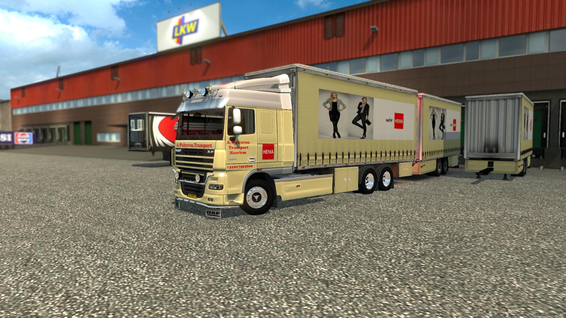 DAF + XF + TANDEM HEMA 1.17 - 1.21 – Parts mod for Euro Truck Simulator 2
