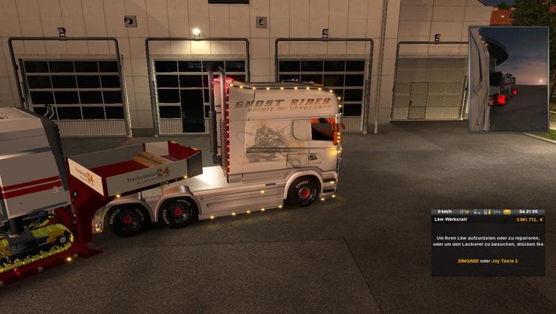 SCANIA LONGLINER GHOSTRIDER V1.21.X - ETS2 mods download – skins screenshot 2