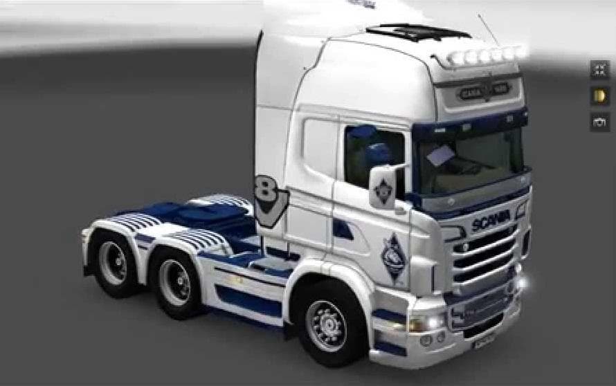 SCANIA RJL V8 BLUE VIKINGS – Skins mod for Euro Truck Simulator 2