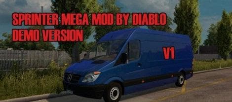 SPRINTER MEGA MOD FREE DEMO VERSION V1.0 – Trucks mod for Euro Truck Simulator 2