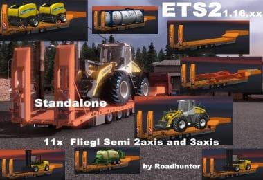 11X FLIEGL SEMI TRAILER PACK V1 – Trailers mod for Euro Truck Simulator 2