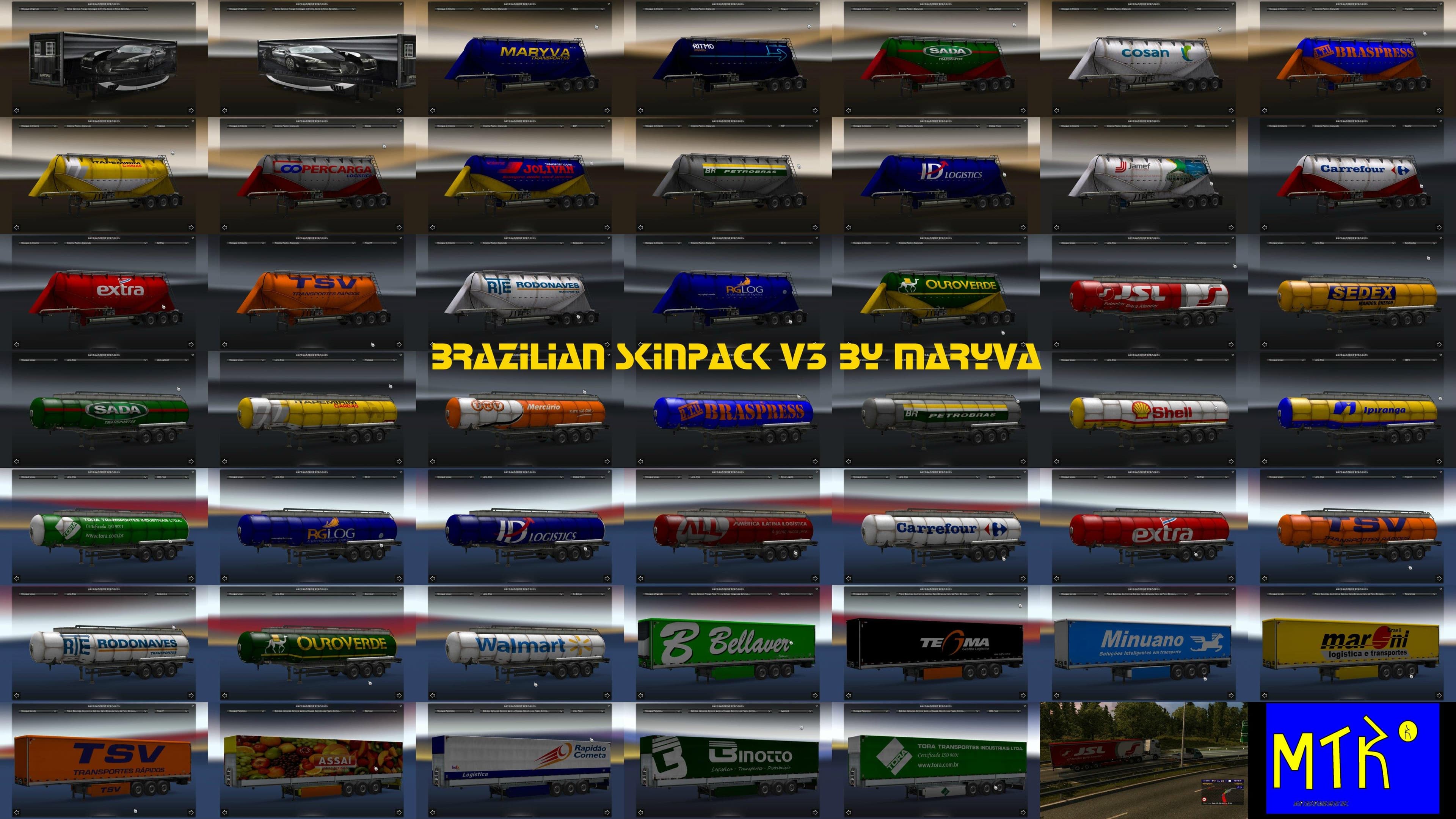 BRAZILIAN SKINPACK V3 – Skins mod for Euro Truck Simulator 2