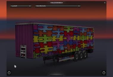 EAM AUTISM AWARENESS TRAILER SET – Trailers mod for Euro Truck Simulator 2