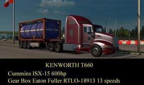 ENGINE & GEAR BOX FOR KENNY T660 Mod – Parts mod for Euro Truck Simulator 2
