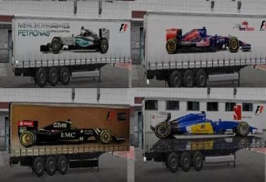 FORMULA 1 TRAILERS PACK – Trailers mod for Euro Truck Simulator 2
