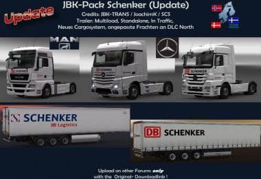 JBK PACK DB SCHENKER UPDATE – Skins mod for Euro Truck Simulator 2