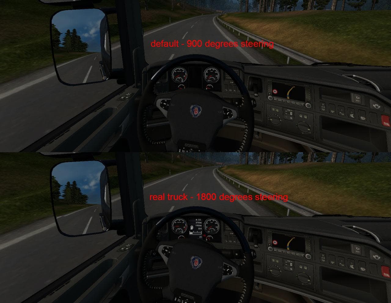 STEERING WHEEL ANIMATION – Parts mod for Euro Truck Simulator 2