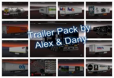 TRAILERS PACK BY ALEX & DANY – Trailers mod for Euro Truck Simulator 2