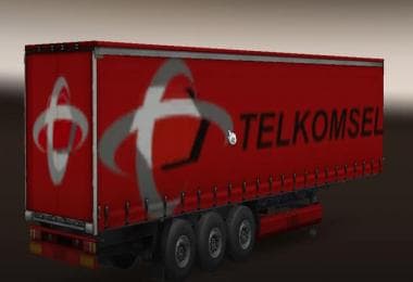 TELKOMSEL TRAILER SKIN – Skins mod for Euro Truck Simulator 2