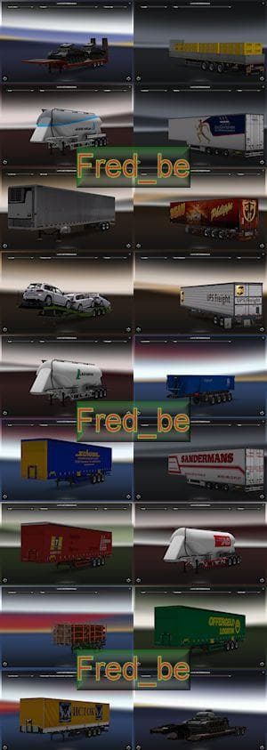 TRAILER PACK BY FRED_BE V2 – Trailers mod for Euro Truck Simulator 2