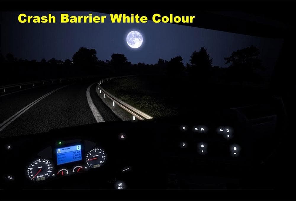 CRASH BARRIER WHITE – Parts mod for Euro Truck Simulator 2