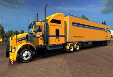 DC PENSKE T800 + AMERICAN TRAILER COMBO SKIN PACK 02 – Skins mod for Euro Truck Simulator 2