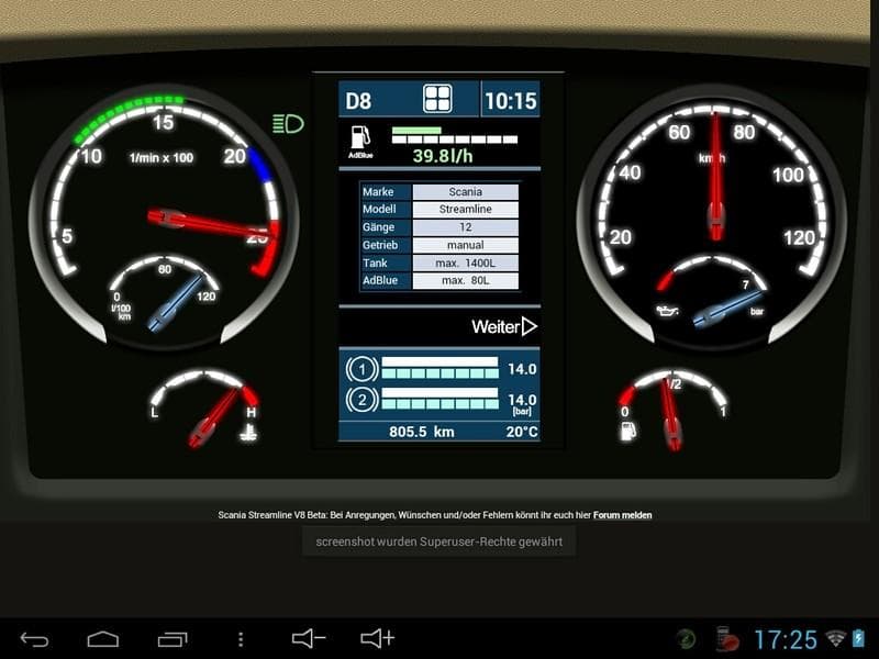 SCANIA STREAMLINE V8 DASHBOARD BETA – skins screenshot 2