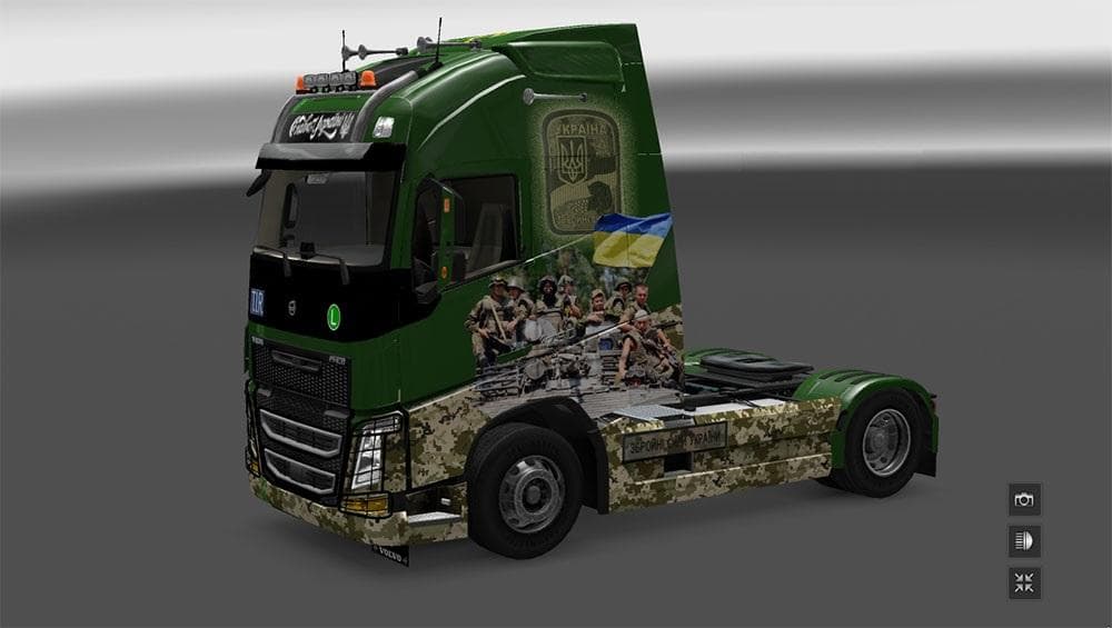 UA ARMED FORCES FOR VOLVO – Skins mod for Euro Truck Simulator 2