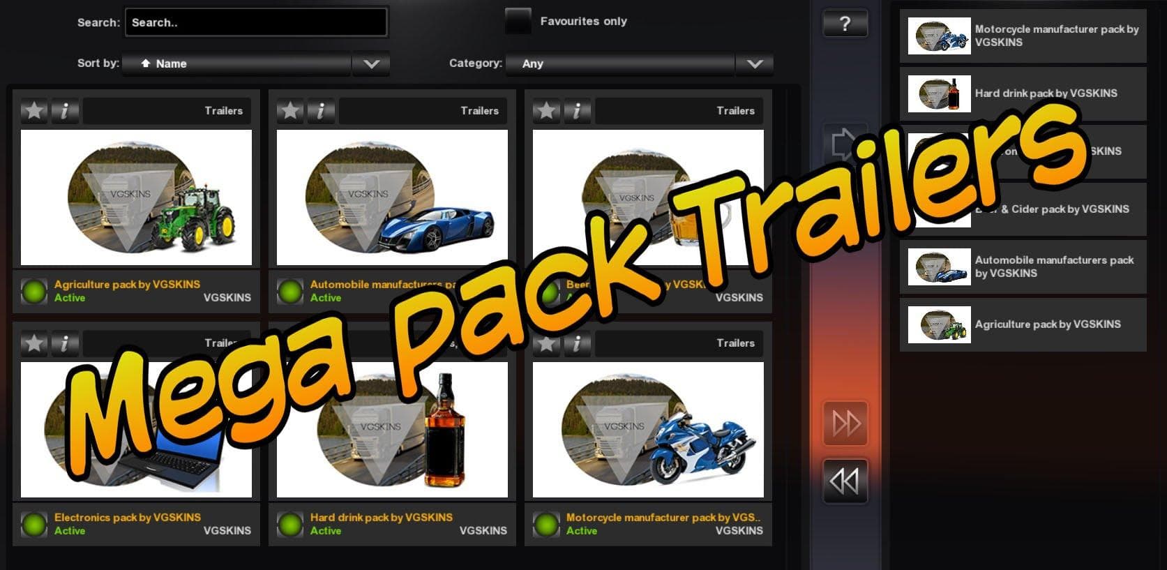 NEW PACK AVAILABLE. MEGA PACK TRAILERS – Trailers mod for Euro Truck Simulator 2