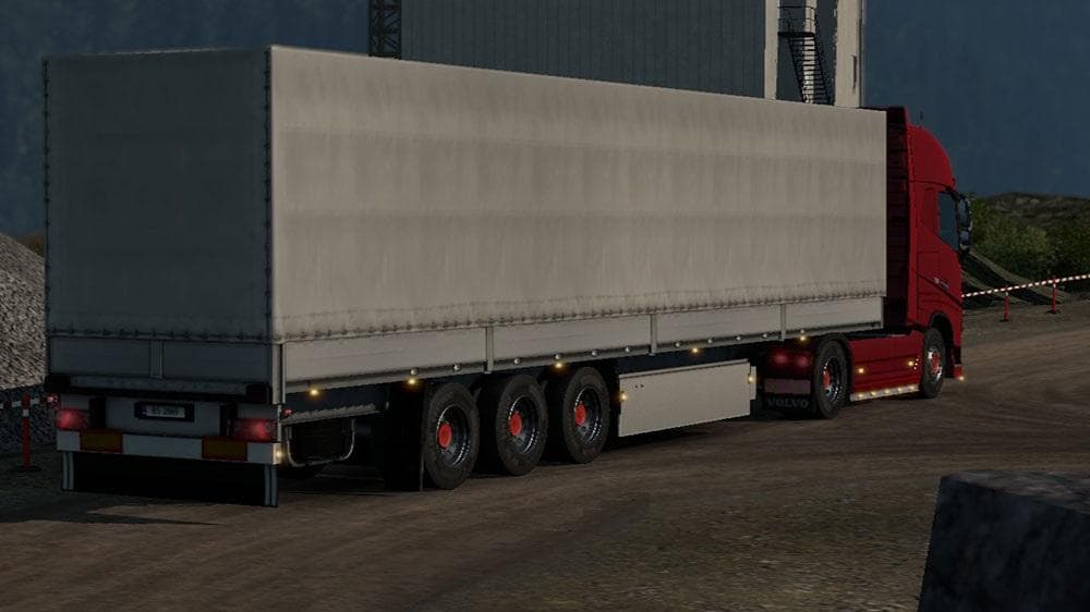1 Ton White Trailer (Schmitz) with Sirius (SP/MP) – Trailers mod for Euro Truck Simulator 2