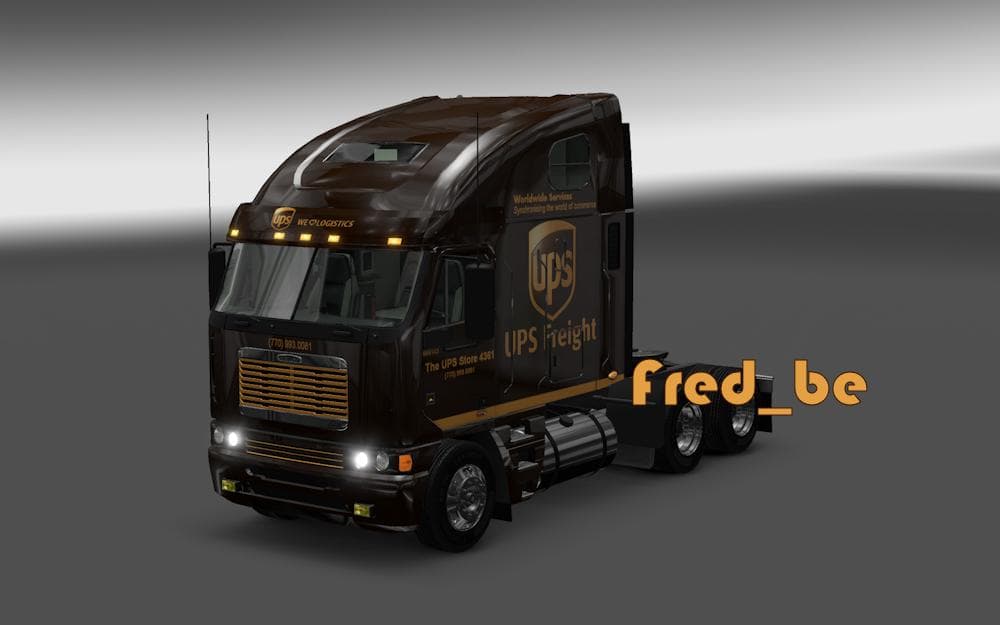 FREIGHTLINER ARGOSY UPS 1.20.X – Trucks mod for Euro Truck Simulator 2