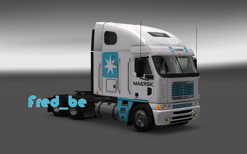 FREIGHTLINER ARGOSY MAERSK SKIN 1.20.X – Skins mod for Euro Truck Simulator 2