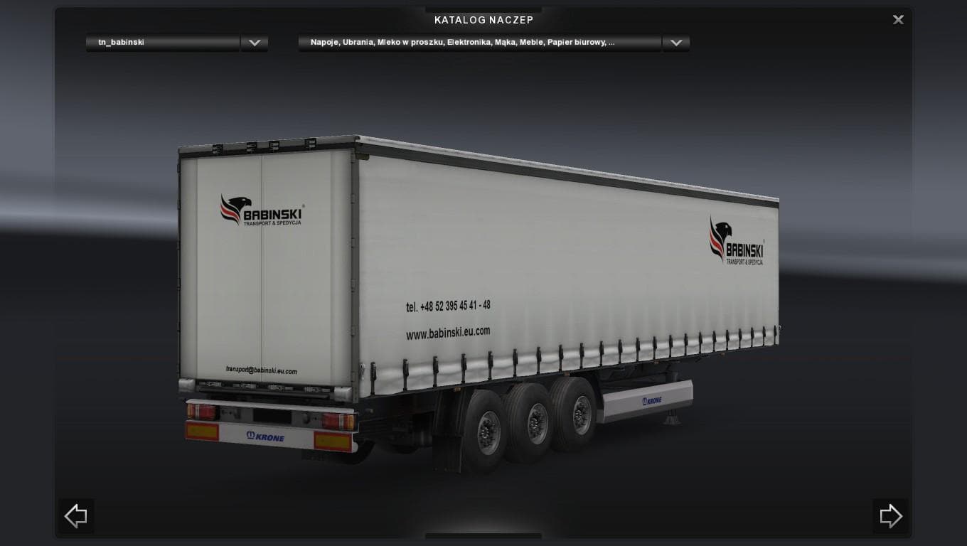 BABINSKI TRANSPORT 1.20.X - ETS2 mods download – trailers screenshot 2