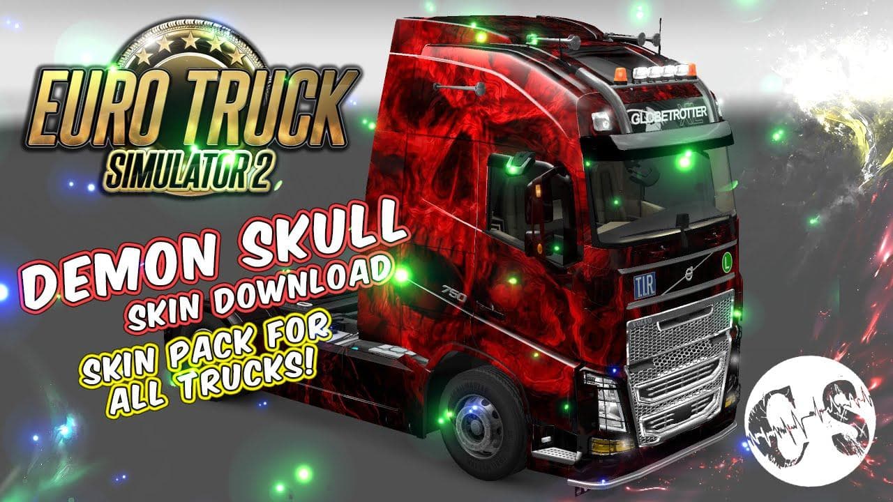 DEMON SKULL SKIN PACK FOR ALL TRUCKS – Skins mod for Euro Truck Simulator 2