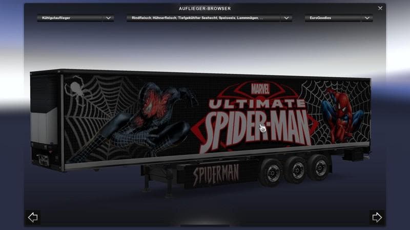 SKIN SPIDERMAN TRAILER – Skins mod for Euro Truck Simulator 2