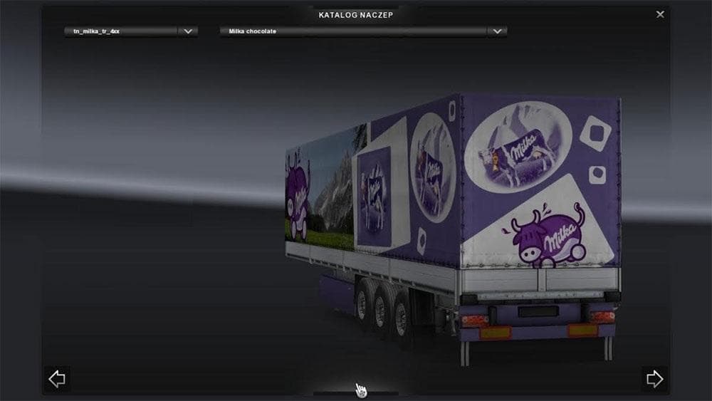 MILKA TRAILERS – Trailers mod for Euro Truck Simulator 2