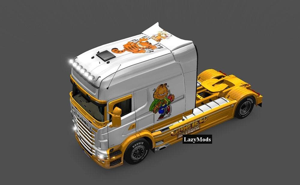 SCANIA RJL LONGLINE GARFIELD SKIN – Skins mod for Euro Truck Simulator 2