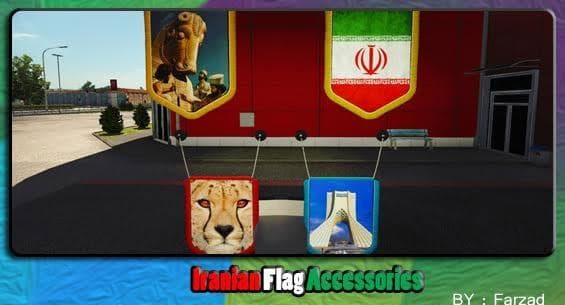 IRANIAN FLAG ACCESSORIES – Skins mod for Euro Truck Simulator 2