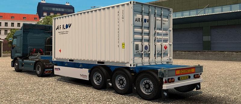 4 TRAILER CONTAINER 20 FT REAL SKIN V1.0 – Trailers mod for Euro Truck Simulator 2