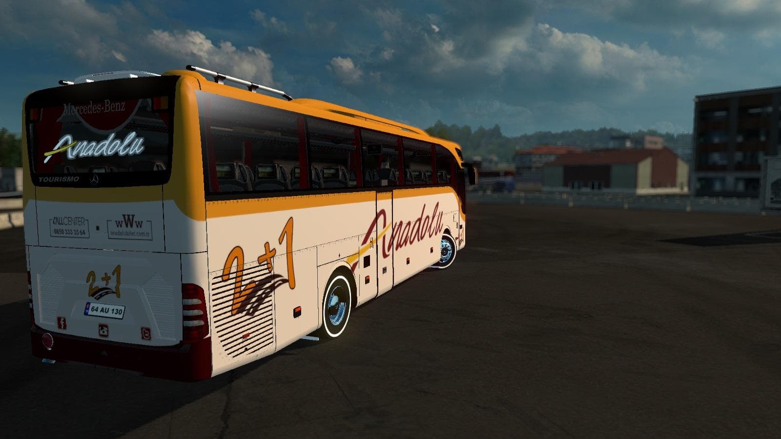 MERCEDES BENZ TOURISMO 15 RHD ANADOLU 2+1 SKIN V1.0 – Skins mod for Euro Truck Simulator 2