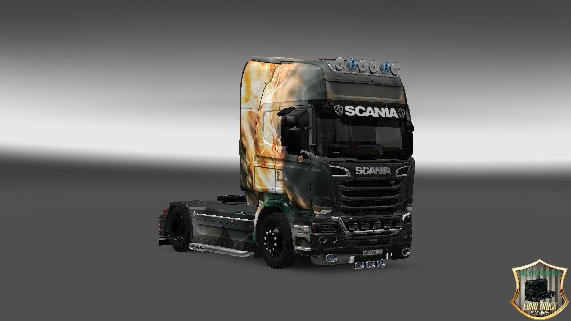 SCANIA STREAMLINE FIRE DRAGON SKIN – Skins mod for Euro Truck Simulator 2