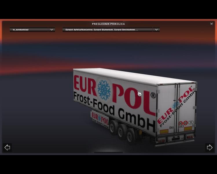 EUROPOL FROST KUEHLAUFLIEGER V1.4 - ETS2 mods download – trailers screenshot 2