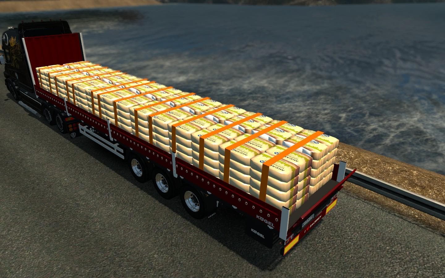 CEMENT TRAILER RED 1.21.X – Trailers mod for Euro Truck Simulator 2