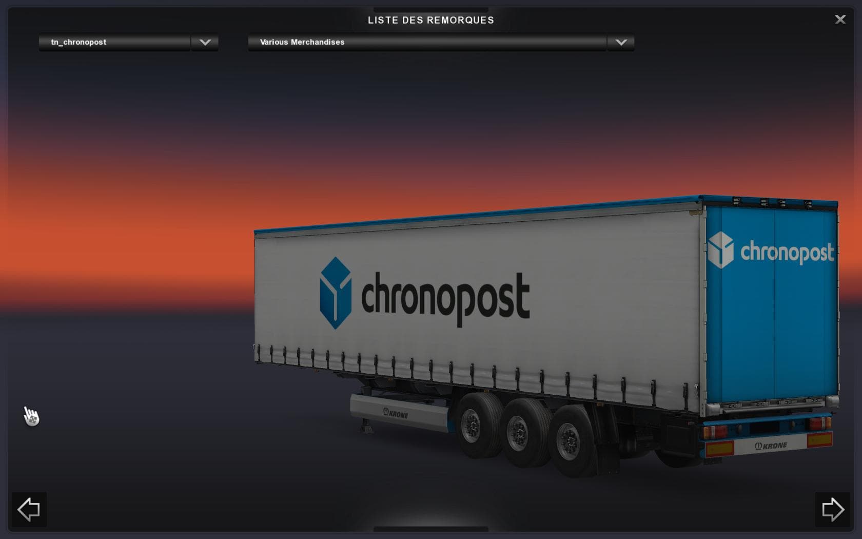 CHRONOPOST TRAILER STANDALONE V1.0 – Trailers mod for Euro Truck Simulator 2