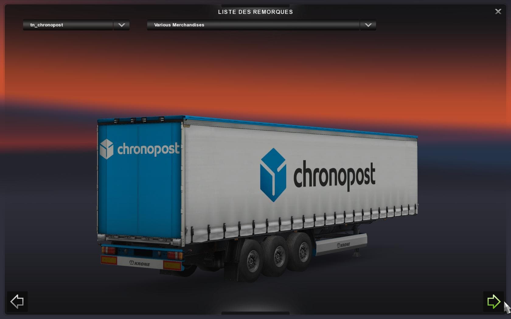 CHRONOPOST TRAILER STANDALONE V1.0 - ETS2 mods download – trailers screenshot 2