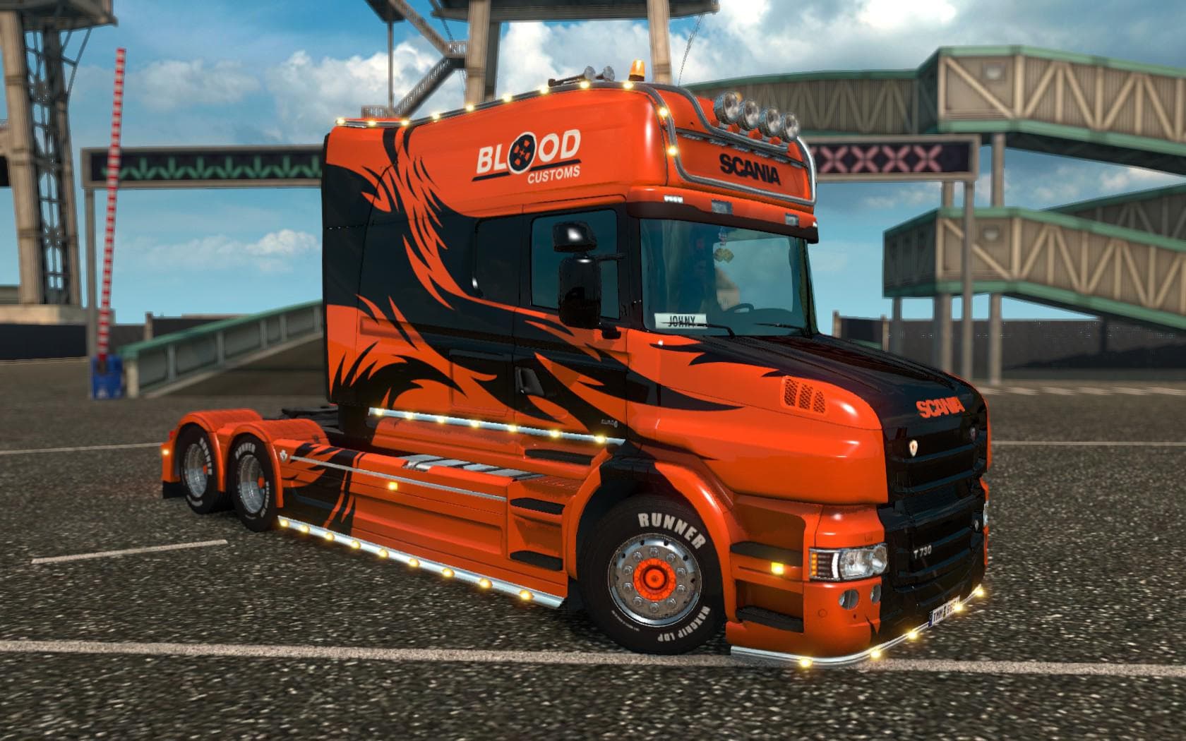 Scania T RJL Orange Tribal skin – Skins mod for Euro Truck Simulator 2