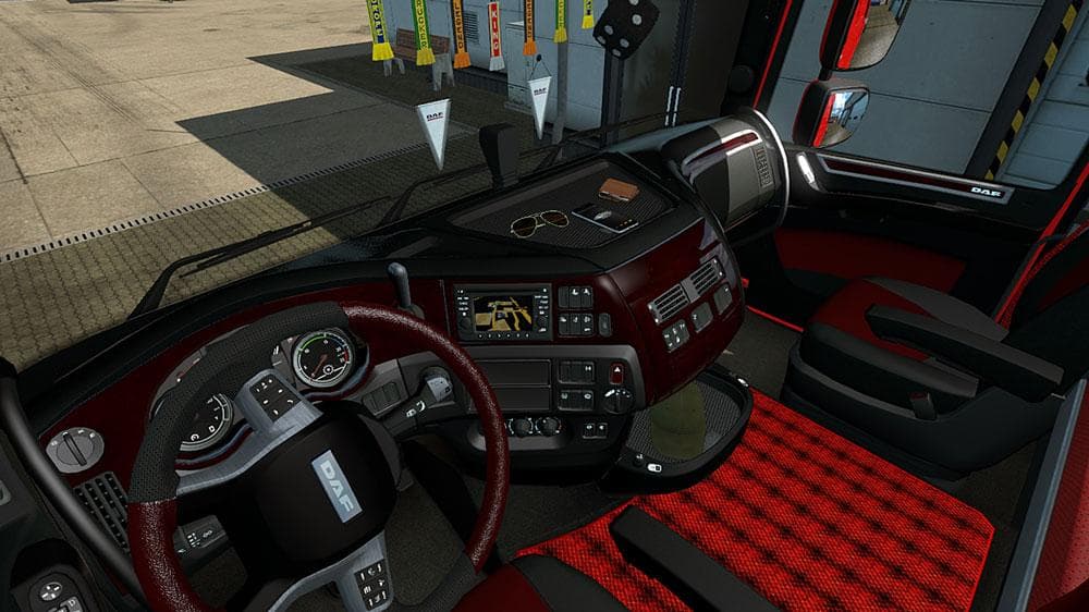 DAF XF EURO 6 BLACK & RED INTERIOR – Other mod for Euro Truck Simulator 2