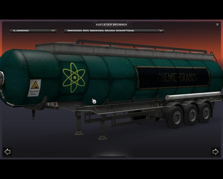 CHEMISTRY TRANS V1.0 – Trailers mod for Euro Truck Simulator 2