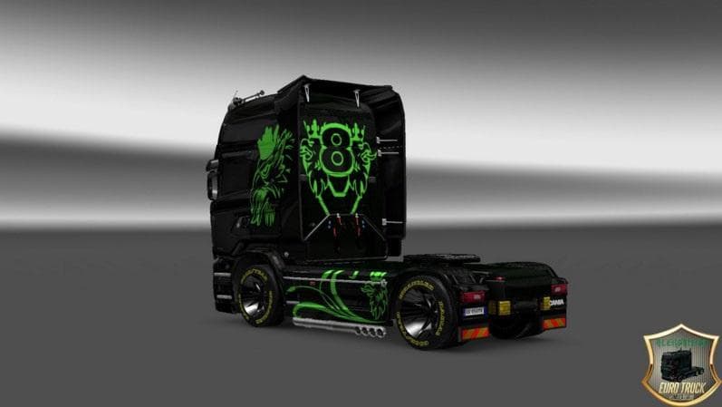 SCANIA STREAMLINE GREEN EAGLE SKIN - ETS2 mods download – skins screenshot 2